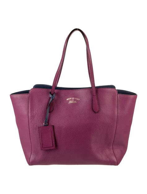 gucci swing tote purple|Gucci Tote Bags .